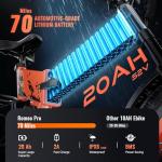 vefreedom Folding Electric Bike for Adults,Fast Ebike,20" x4.0 Fat Tire Commuting Electric Mountain Bike,Step-Thru Bicycle，Orange