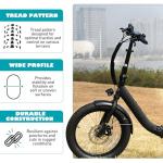 BALINGE 20x3.0 Electric Bike Tire Fat E-Bike Tires Heavy Duty High-Performance Wear-Resistant Mountain Snow Bicycle Tires，White Wall (2 Tires 2Levers)