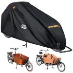 KEMIMOTO Bike Cover Outdoor, 420D Heavy Duty for Adult 2 Wheel Cargo Bicycles, Rain Covers for Storage Waterproof with UV & Wind Protection, Folding Extra Large Ebike Tarp for Outdoor Storage