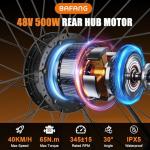 BAFANG 48V 750W/500W Ebike Conversion Kit, Rear Wheel Hub Motor Kit with Display & Battery（Option）, for 20" 26" 27.5" 700C 29" MTB Road Bike, Waterproof, DIY Electric Bicycle Conversion Kit