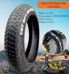 20x4.0 Fat Bike Tire, Replacement Bike Tires with Tube, Foldable Snow Bicycle Tires Kit, High-Performance Puncture Resistant Fat Tire for E-Bikes Mountain Bikes Tire for Street or Trail Riding(1 Set)