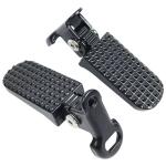 2pcs Bike Rear Pedals, Aluminium Foot Peg Non-Slip Foldable Bicycle Footrests for E-Bike, Mountain Bike, Folding Bicycle(Black)