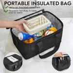 RAYMACE Bike Basket Rear with Cooler Bag and Cargo Net,Waterproof Cover,Folding Bicycle Basket, Quick Release Design Ebike Basket for Adult, Storage Groceries,Bento Lunch,Fruit