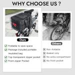 RAYMACE Bike Basket Rear with Cooler Bag and Cargo Net,Waterproof Cover,Folding Bicycle Basket, Quick Release Design Ebike Basket for Adult, Storage Groceries,Bento Lunch,Fruit