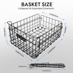 RAYMACE Bike Basket Rear with Cooler Bag and Cargo Net,Waterproof Cover,Folding Bicycle Basket, Quick Release Design Ebike Basket for Adult, Storage Groceries,Bento Lunch,Fruit