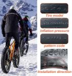 20x4.0 Fat Bike Tire, Replacement Bike Tires with Tube, Foldable Snow Bicycle Tires Kit, High-Performance Puncture Resistant Fat Tire for E-Bikes Mountain Bikes Tire for Street or Trail Riding(1 Set)