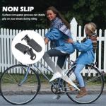 2pcs Bike Rear Pedals, Aluminium Foot Peg Non-Slip Foldable Bicycle Footrests for E-Bike, Mountain Bike, Folding Bicycle(Black)