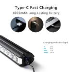 OFFBONDAGE Bike Light Bar for Ebike, 1400 Lumens Super Bright Front Light with 4000mAh Rechargeable Battery, IPX5 Waterproof, 5 Modes Bicycle Headlight for Mountain Bike, Night Riding, Cycling