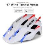 BATFOX Bike Helmet for Adult Men & Women - Adjustable Mountain & MTB & ebike Bicycle Helmet (54-61cm) with Ultra-Light Ventilation