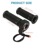 EOPOAYI Ebike Throttle 3 Pin Kit Replacement for Electric Bike Folding Mountain Bike, Universal 20X Full Twist Throttle E Bike for 12V 36V 48V 72V Electric Bicycle Motorcycle with 7/8 Handlebar Grips