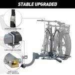 WILDROAD E-Bike Hitch Rack for Car, Quick Release Handle Wobble Free Smart Tilting Bike Rack, Foldable 2-Bike Rack for Standard, Fat Tire and E-Bike, 2-Bike 180 lbs Capacity, Fits 2-inch Receiver