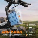 VARUN Electric Bike for Adults - Peak 750W Motor Folding Ebikes, Foldable Electric Bike with 48V Removable Battery, Up to 20+MPH 50 Miles, Dual Disc Brake & Dual Hydraulic Suspension