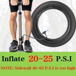 MAKELEN 20x4.0 Fat Bike Tires 2-Pack - All-Terrain Bicycle & E-Bike Tires with Shallow Block Tread for Superior Grip, Excellent Water Dispersion (Black(2 Tires&2Tubes), 20x4)