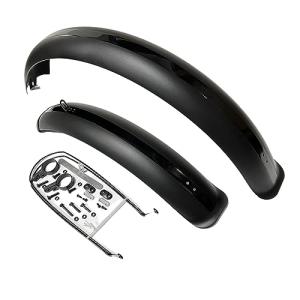 Fat Bike Fender Front and Rear Fender Set for Fat Tire Bike Wings Full Coverage Set for E-Bike Mountain Bike (Black, 26x4.0 INCH)