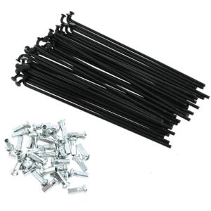 Meuey Lyot black Stainless Steel Spokes 127mm/5 inch Electric Bicycle E-Bike Tricycle Wheel 12G 2.5mm Spokes with 14mm Nipples for Mountain Bikes Road Bicycles 36PCS