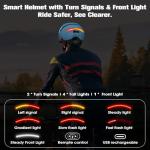 Shinmax Bike Helmet with Turn Signals, NTA Certified up to 45km/h, Bicycle Helmet for Men Women with USB Rechargeable Rear Light, Viser, Cycling Helmet for E-Bike & S-Pedelec,Scooter, Commuter, Adults