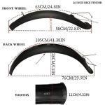 Fat Bike Fender Front and Rear Fender Set for Fat Tire Bike Wings Full Coverage Set for E-Bike Mountain Bike (Black, 26x4.0 INCH)