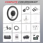 PEXMOR Electric Bike Conversion Kit, 48V 1000W 26" Rear Wheel E-Bike Hub Motor Kit, Upgrade 3 Mode Controller w/PAS/LCD Display/Twist Throttle Ebike Bicycle Wheel Kit
