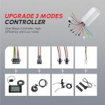 PEXMOR Electric Bike Conversion Kit, 48V 1000W 26" Rear Wheel E-Bike Hub Motor Kit, Upgrade 3 Mode Controller w/PAS/LCD Display/Twist Throttle Ebike Bicycle Wheel Kit