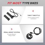 PEXMOR Electric Bike Conversion Kit, 48V 1000W 26" Rear Wheel E-Bike Hub Motor Kit, Upgrade 3 Mode Controller w/PAS/LCD Display/Twist Throttle Ebike Bicycle Wheel Kit