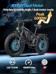 Peak 3000W All-Terrain Electric Bike - Blue