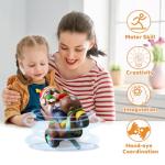 victob 360° Rotating Stunt Trike Toy Car, Electric Motorcycle Toy with Music & Lights, Fun Interactive Musical Toys for Toddlers Kids, Gifts for Christmas Birthday Party