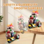 victob 360° Rotating Stunt Trike Toy Car, Electric Motorcycle Toy with Music & Lights, Fun Interactive Musical Toys for Toddlers Kids, Gifts for Christmas Birthday Party