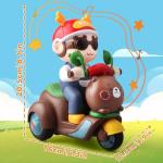 victob 360° Rotating Stunt Trike Toy Car, Electric Motorcycle Toy with Music & Lights, Fun Interactive Musical Toys for Toddlers Kids, Gifts for Christmas Birthday Party