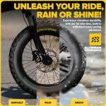 ULTRAVERSE 20x4 E-Bike Fat Tire - Robust, High-Performance 20inch Fat Tyre for MTB and Ebikes, Durable All-Terrain Directional Tread, Superior Density for Street & Trail Adventures-1 Unit