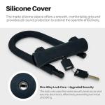 Heavy-Duty U Lock for Bike & E-Bike – Anti Bolt Cutter Steel Bike Lock with Frame Mount, Secure Urban Commuter Bicycle Lock, Includes Steel Cable for Wheel Security