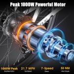 Funhang 1000W Electric Mountain Bike for Adults