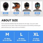 SPARK ATV & Dirt Bike Helmet for Adults - DOT Certified Motocross Helmet withQuick Release, Lightweight Off-Road Design for Motocross & Trail Riding (Matte Orange Voyager, Medium)