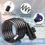 Diyife Bike Lock, [6ft/1.8m] Bike Cable Locks with 2 Keys, Weatherproof Heavy Duty Bicycle Lock Cable Anti-Theft Security Cable with Mounting Bracket for Ebike, Scooter, Motorcycle