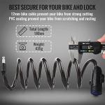 Diyife Bike Lock, [6ft/1.8m] Bike Cable Locks with 2 Keys, Weatherproof Heavy Duty Bicycle Lock Cable Anti-Theft Security Cable with Mounting Bracket for Ebike, Scooter, Motorcycle