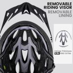 LUMDEER Lightweight Bike Helmet with Visor and Lights