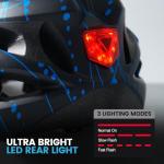 LUMDEER Lightweight Bike Helmet with Visor and Lights