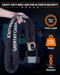 Heavy-Duty Steel Bike Chain Lock with U-Lock