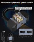 Heavy-Duty Steel Bike Chain Lock with U-Lock