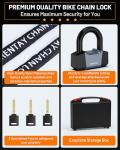 Heavy-Duty Steel Bike Chain Lock with U-Lock