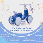 JoyRydz 6V Electric Baby Balance Bike with Bubbles