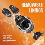 OUMURS Adult ATV Dirt Bike Helmet with Gloves & Mask Adjustable Sun Visor Motorcycle Adult Helmet Off-Road Motocross Downhill Moped MX for Unisex-Adult-Crazy Blue, L