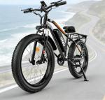 Adults Electric Mountain Bike 1500W Peak,48V 15Ah Removable Fast Charge Battery,28MPH Max Speed,60 Miles Range,26" Fat Tire All Terrain Off Road E-Bike for Men Women,Off-Road,Camping & Snow Adventures