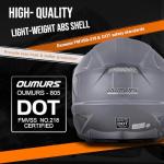 OUMURS Adult ATV Dirt Bike Helmet with Goggles Gloves & Mask Adjustable Sun Visor Motorcycle Adult Helmet Off-Road Motocross Downhill Moped MX for Unisex-Adult-Gray, L