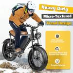 Balinge E-Bike 20x4.0 Fat Tire 20 x 4 Fat Tire 2 Pack Heavy Duty High-Performance Wear-Resistant Mountain Snow Bike Tire, E-Bike Tires 20x4, 20x4 Tire, Black，2Tires