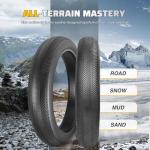 Balinge E-Bike 20x4.0 Fat Tire 20 x 4 Fat Tire 2 Pack Heavy Duty High-Performance Wear-Resistant Mountain Snow Bike Tire, E-Bike Tires 20x4, 20x4 Tire, Black，2Tires