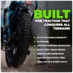 HEB VIPERESS 20x4.0 Fat Tire - Puncture Resistant Ebike Tires, 20x4 Fat Bike Tire for Electric Bike, MTB, Heavy Duty, All Terrain Tire for Street/Trail Riding - Qty 2