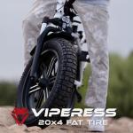 HEB VIPERESS 20x4.0 Fat Tire - Puncture Resistant Ebike Tires, 20x4 Fat Bike Tire for Electric Bike, MTB, Heavy Duty, All Terrain Tire for Street/Trail Riding - Qty 2