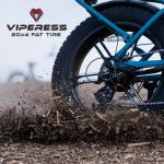 HEB VIPERESS 20x4.0 Fat Tire - Puncture Resistant Ebike Tires, 20x4 Fat Bike Tire for Electric Bike, MTB, Heavy Duty, All Terrain Tire for Street/Trail Riding - Qty 2