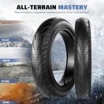 BALINGE E Bike Fat tire 20 x 4 2 Pack Heavy Duty High-Performance Wear-Resistant E-Bike Mountain Snow Bike Tire ，Fat Bike Tires，20x4.0 Fat tire，Black，2 Tires 2 Tubes 2 levers