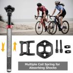 Azarxis Bike Suspension Seatpost Shock Absorber Damper Post 27.2 28.6 30.4 30.9 31.6 mm, 350mm Length Lightweight Aluminum Alloy Adjustable for Mountain, Road, E-Bike, MBT, BMX, DH Bicycle (27.2mm)